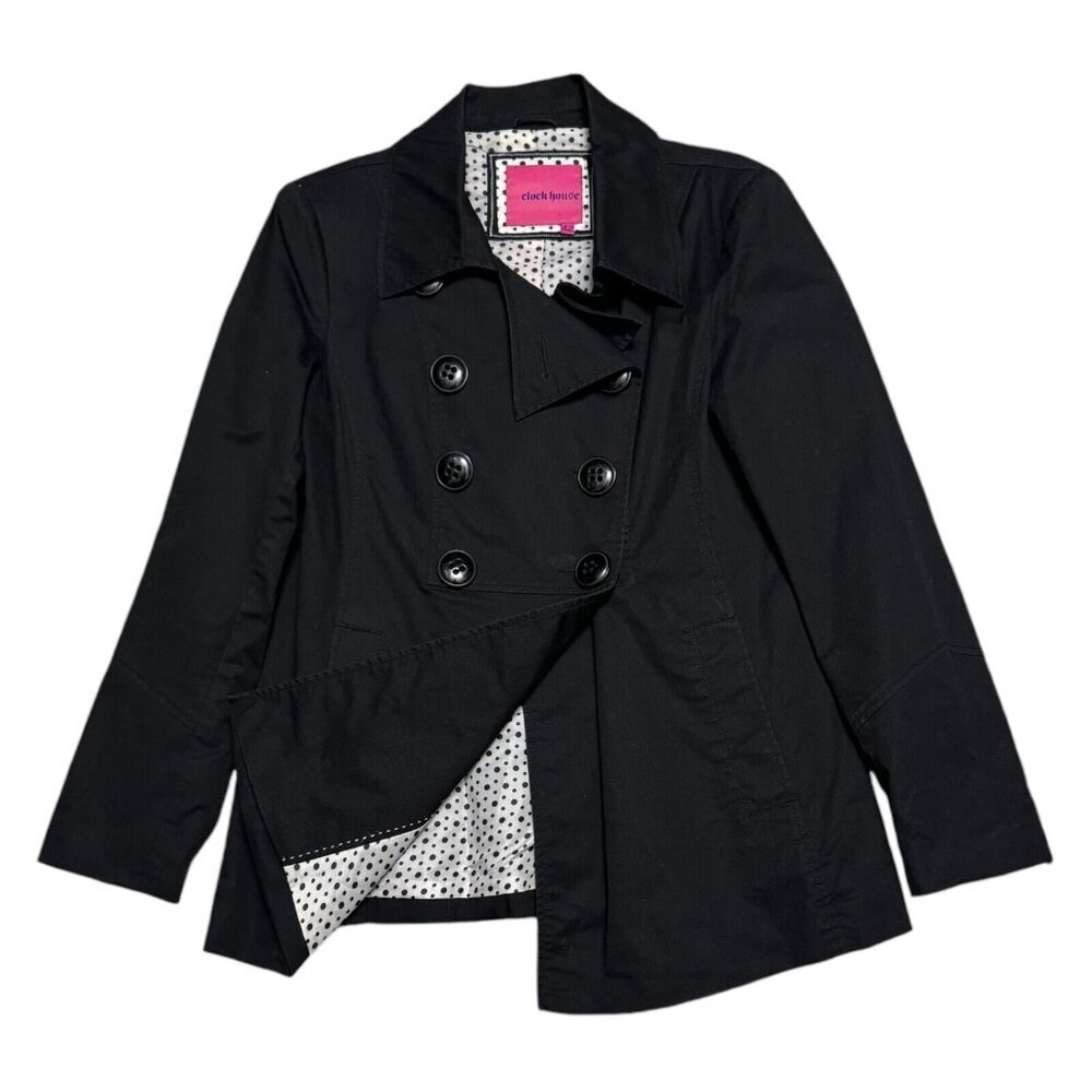 CLOCKHOUSE Black Designer Business Casual Punk Light Spring Fall Jacket Womens L